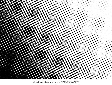 Abstract Dots Background. Gradient Black and White Texture. Monochrome Overlay. Distressed Pop-art Pattern. Vector illustration
