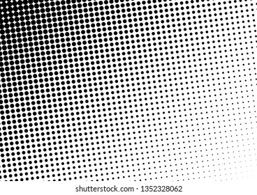 Abstract Dots Background. Grunge Gradient Pattern. Points Backdrop. Monochrome Overlay. Vector illustration