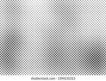 Abstract Dots Background. Modern Overlay. Points Vintage Backdrop. Black and White Distressed Texture. Vector illustration