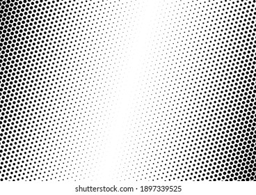 Fondo de puntos abstractos. Fondo blanco y negro monocromo. Patrón de degradado moderno. Superposición de semitono. Ilustración del vector