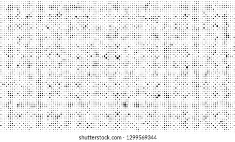 Abstract dots background. Monochrome grunge texture. Halftone Pop Art comic pattern. Polka dot. Geometric vector pattern. Template for presentation flyer, business cards, stickers, report, fabric