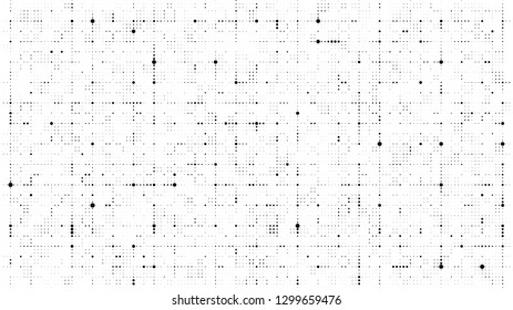 Abstract dots background. Monochrome grunge dirt texture. Halftone Pop Art comic pattern. Polka dot. Geometric vector pattern. Template for presentation flyer, business cards, stickers, report, fabric