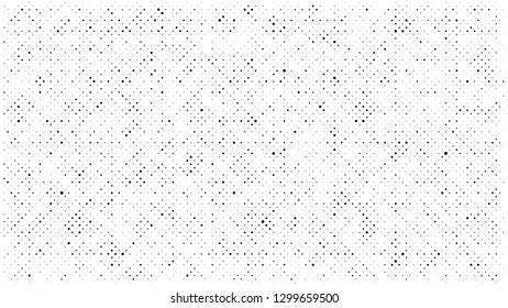 Abstract dots background. Monochrome grunge dirt texture. Halftone Pop Art comic pattern. Polka dot. Geometric vector pattern. Template for presentation flyer, business cards, stickers, report, fabric