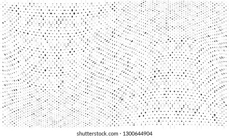 Abstract dots background. Monochrome grunge dirt texture. Halftone Pop Art comic pattern. Small Polka dot. Geometric wave vector pattern. Template for presentation flyer, business cards, report fabric