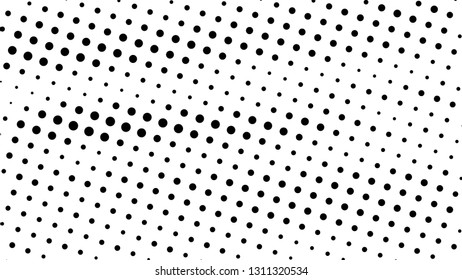 Abstract dots background. Monochrome grunge texture. Halftone Pop Art comic pattern. Polka dot. Geometric vector pattern. Template for presentation flyer, business cards, stickers, report, fabric