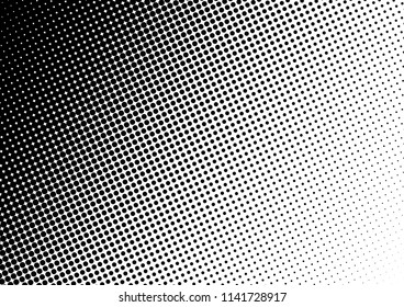 Abstract Dots Background. Points Distressed Overlay. Fade Pop-art Backdrop. Halftone Black and White Pattern. Vector illustration
