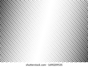 Abstract Dots Background. Pop-art Black and White Texture. Grunge Backdrop. Gradient Fade Overlay. Vector illustration