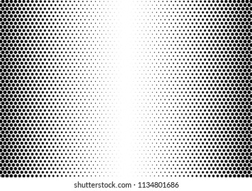 Abstract Dots Background. Pop-art Gradient Overlay. Vintage Distressed Backdrop. Modern Monochrome Pattern. Vector illustration
