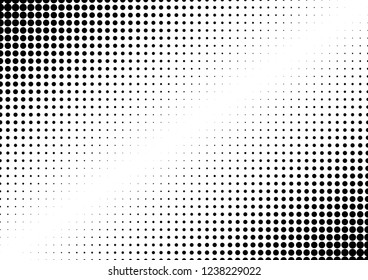 Abstract Dots Background. Pop-art Overlay. Monochrome Fade Pattern. Grunge Gradient Texture. Vector illustration