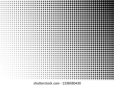 Abstract Dots Background. Vintage Distressed Backdrop. Points Monochrome Texture. Fade Pop-art Pattern. Vector illustration