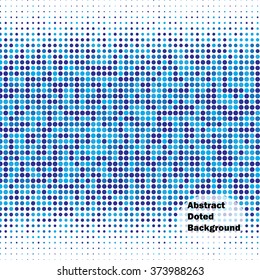 Abstract dots blue background.  Halftone. Vector illustration.