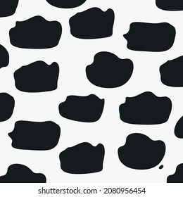 abstract dots camouflage cow milk black white animal pattern background suitable for clothing print
