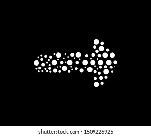 Abstract Dots Circle Arrow Vector Illustration