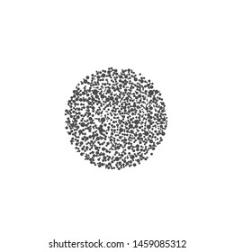 Abstract dots circle icon. Abstract dotted elements, Vector