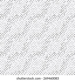 Abstract dots diagonal wavy textured background. Seamless pattern. Vector.