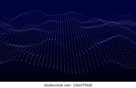 Abstract dots grid technology background. Futuristic technology network  wireframe. Artificial intelligence background.