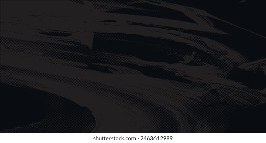 Abstract dots halftone black gray color pattern gradient texture background.