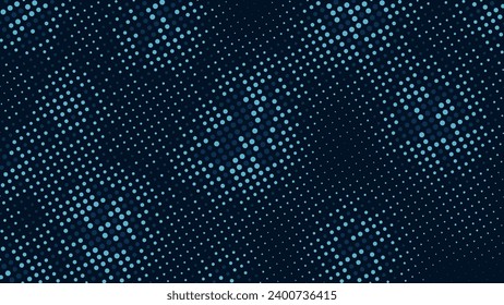 Abstract Dots Halftone Blue Technology Background