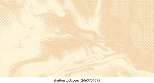Abstract dots halftone brown color pattern gradient texture background.