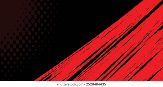 Textura Abstractas del gradiente del patrón del color rojo del semitono de los puntos con el fondo digital de la tecnología. Estilo de cómics de arte Pop
