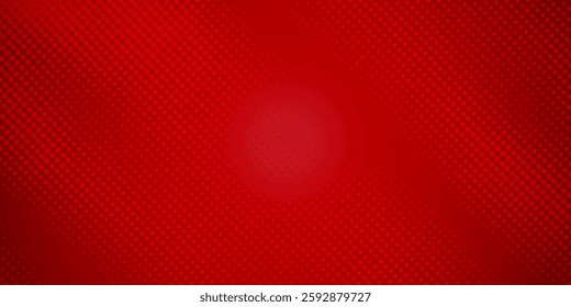 Abstract dots halftone red color pattern gradient texture with technology digital background. Suit for booklet, brochure, banner, poster, website, flyer, cover, corporate, backdrop. Vector EPS 10