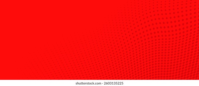 Abstract dots halftone red color pattern gradient texture with technology digital background.
