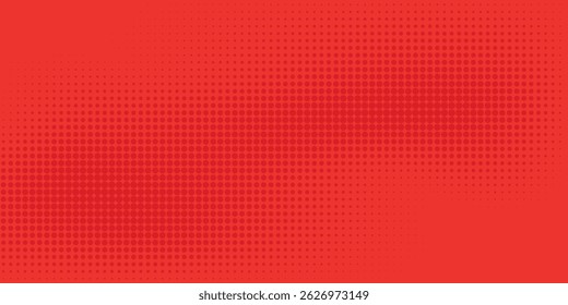 Abstract dots halftone red color pattern gradient texture with technology digital background.