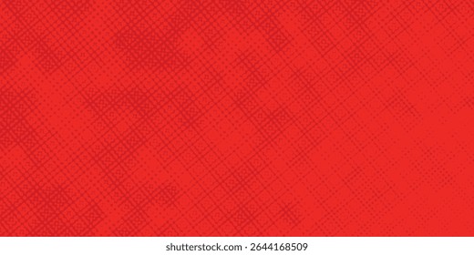 Abstract dots halftone red color pattern gradient texture with technology digital background. Pop art comics style.