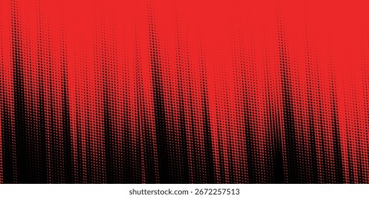 Textura Abstractas del gradiente del patrón del color rojo del semitono de los puntos con el fondo digital de la tecnología. Estilo de cómics de arte Pop.