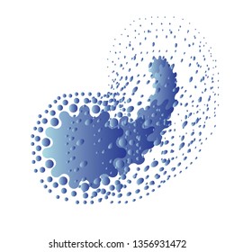 Abstract dots illustration clip art. illustration paint spill background