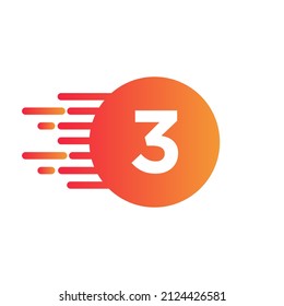 Abstract Dots Letter 3 Logo Icon. 3 Letter Design Vector with Dots Vector Template