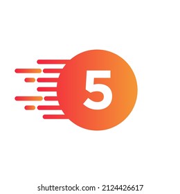 Abstract Dots Letter 5 Logo Icon. 5 Letter Design Vector with Dots Vector Template