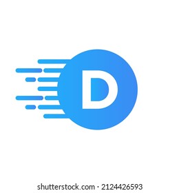 Abstract Dots Letter D Logo Icon. D Letter Design Vector with Dots Vector Template