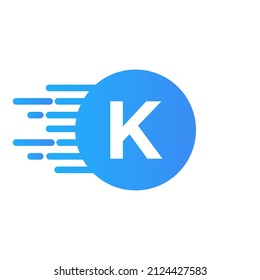Abstract Dots Letter K Logo Icon. K Letter Design Vector with Dots Vector Template