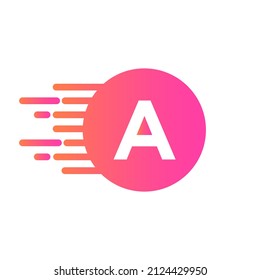 Abstract Dots Letter A Logo Icon. A Letter Design Vector with Dots Vector Template