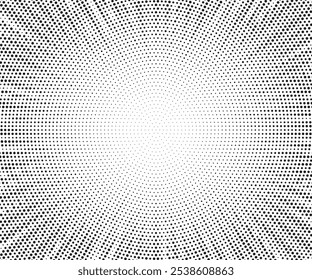 Abstract dots lined background. Retro style comic sunburst with dots ray. Dotted background as design element.