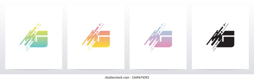 Abstract Dots And Lines Letter Logo Design G