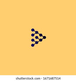 abstract dots lines logo triangle network design