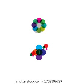 Abstract dots  Logo Template vector icon illustration design