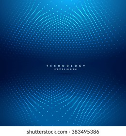 abstract dots mesh in blue background