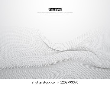 Abstract dots mesh digital background. Vector Illustration