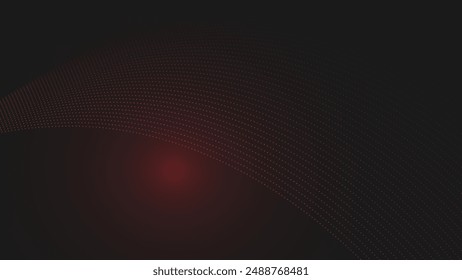 Abstract dots modern shapes line art on black background. Modern organic shapes.