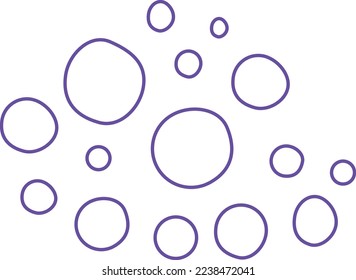 Abstract dots outline shape illustration