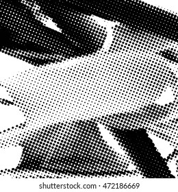 Abstract Dots Overlay Texture . Black and white grunge artistic background.