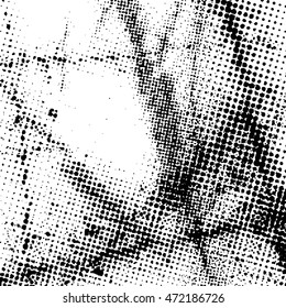 Abstract Dots Overlay Texture . Black and white grunge artistic background.