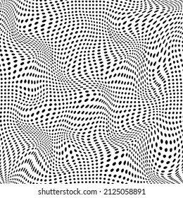  Abstract dots particles flow on white background. Vector seamless pattern