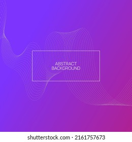 Abstrakte Punktpartikel, die schwach fließen, einzeln auf Farbverlauf-Hintergrund. Design-Elemente der Vektorgrafik im Konzept von Technologie, Energie, Wissenschaft, Musik.
