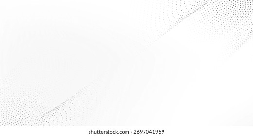 Abstract dots particles nice wave pattern halftone black gradient white background. pattern illustrations vector graphic design