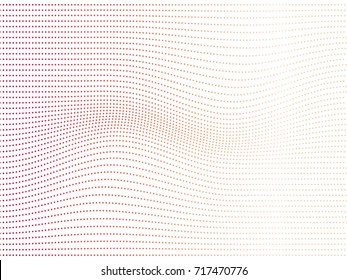 Abstract dots particles wavy pattern background for design element, banner, background