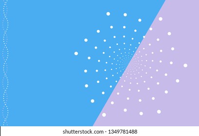 Abstract dots pattern vector background in blue and purple colors. Illustration.